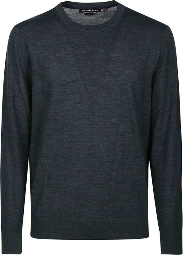 Michael Kors Loden Melange Core Sweater Zwart Heren