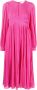 Michael Kors Gepleide Georgette Midi Jurk Pink Dames - Thumbnail 1
