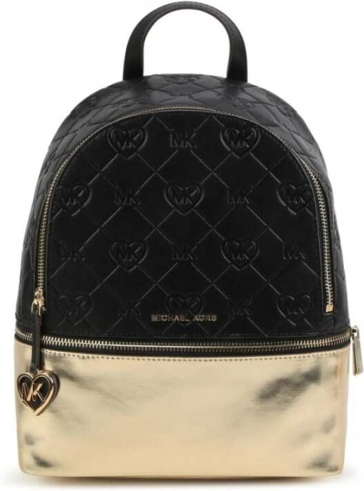 Michael Kors Meisjesrugzak met diamantstiksels en hartmotief Black Dames
