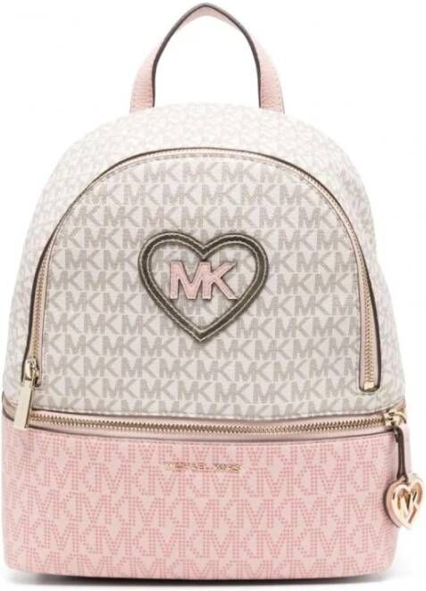 Michael Kors Meisjesrugzak met Ritssluiting en Verstelbare Bandjes Roze Dames