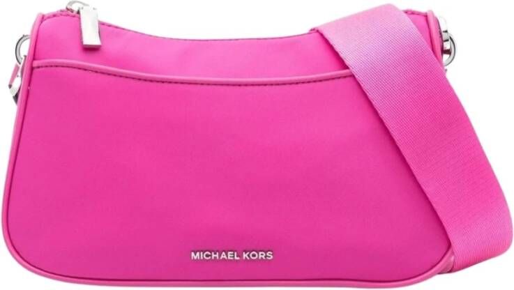 Michael Kors Fuchsia Crossbody Tas met Afneembare Pouch Pink Dames