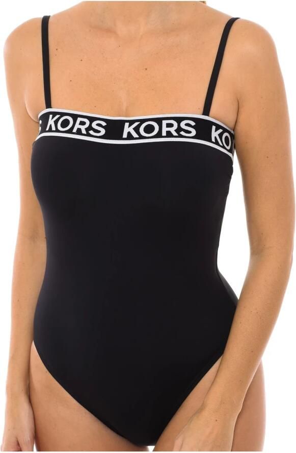 Michael Kors Badpak met vierkante halslijn Black Dames