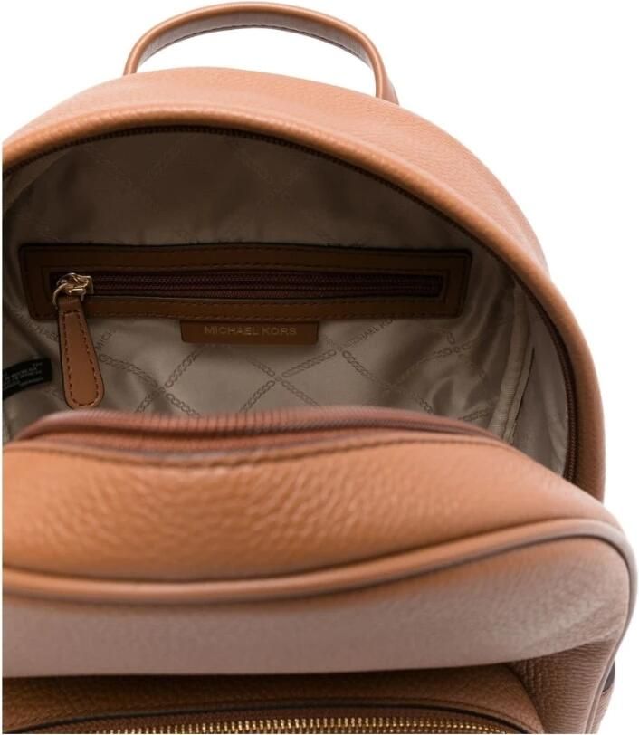 Michael Kors Tumbled Leren Rugzak Bruine Kleur Brown Dames