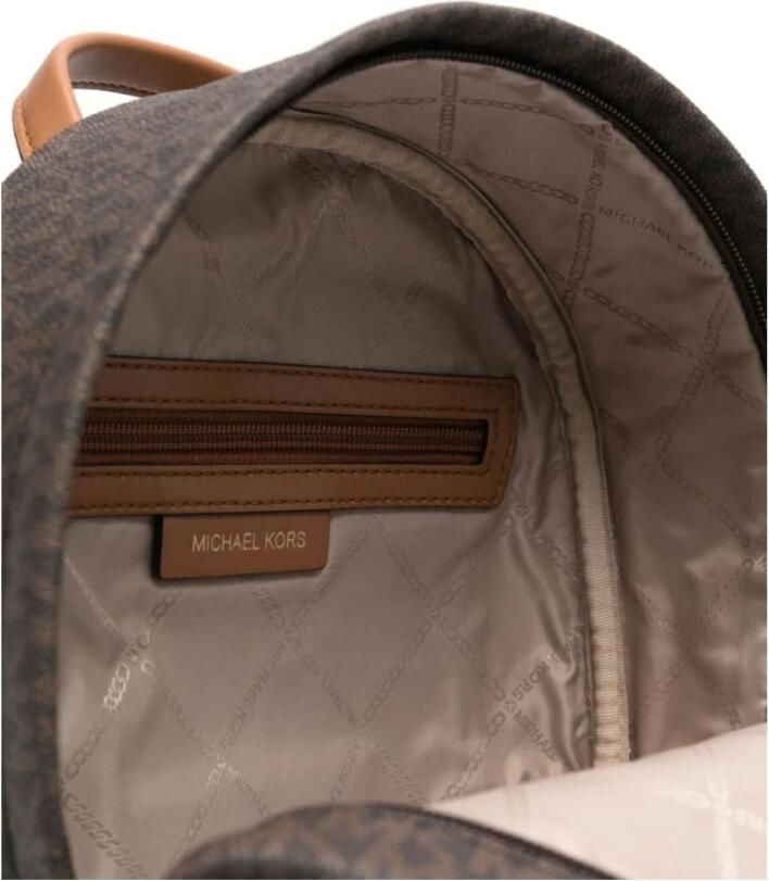 Michael Kors Bruine rugzak met voorvak met rits Brown Dames