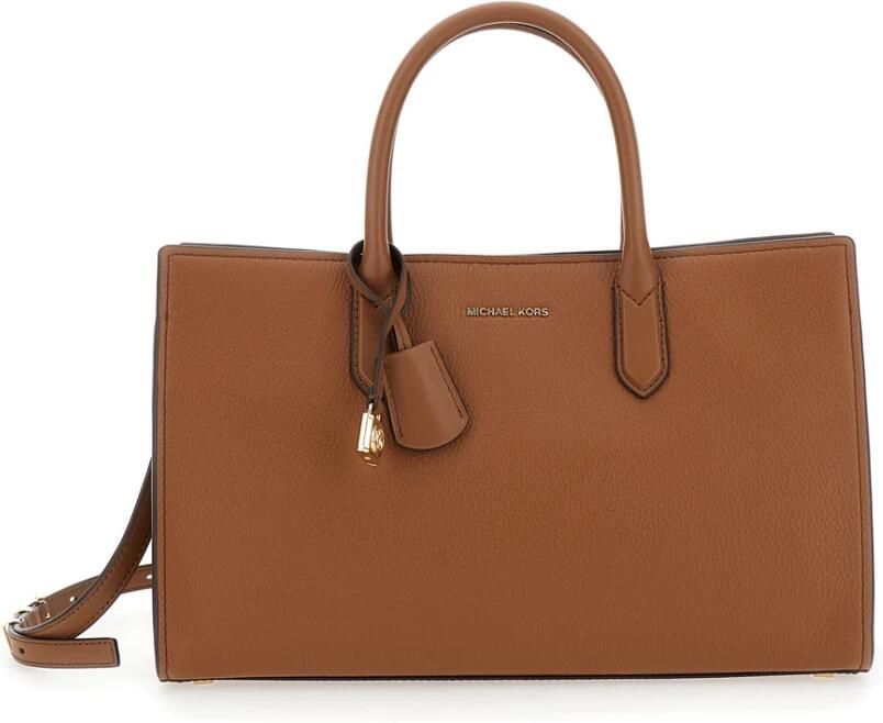 Michael Kors Handtas van gekorreld leer met metalen hangslot Brown Dames - Foto 5