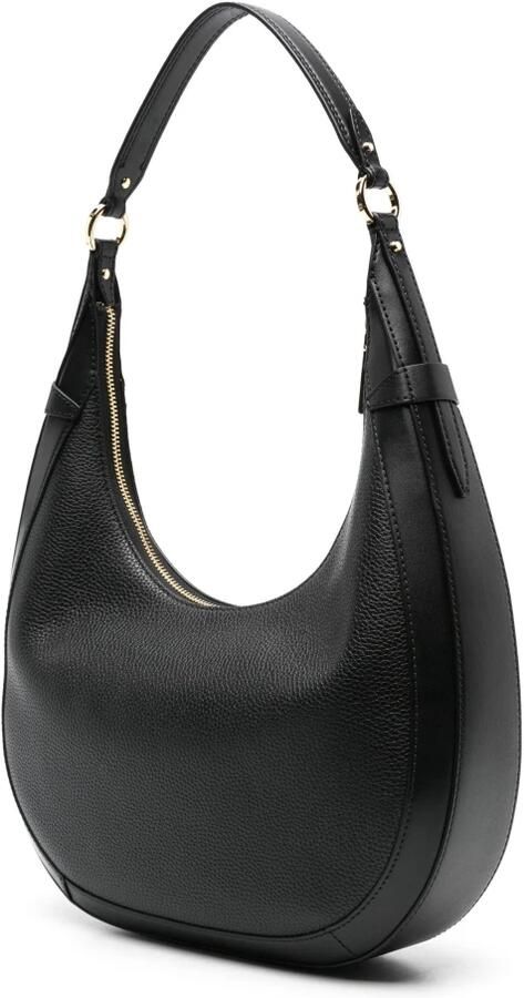 Michael Kors Zwarte leren handtas met gouden details Black Dames - Foto 7