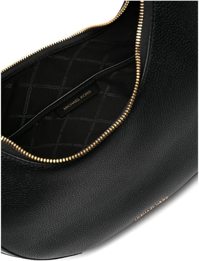 Michael Kors Zwarte leren handtas met gouden details Black Dames - Foto 2