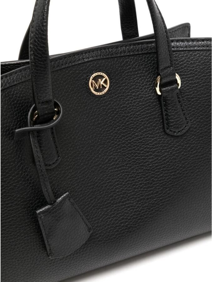 Michael Kors Casual Zwarte Leren Messenger Schoudertas Black Dames