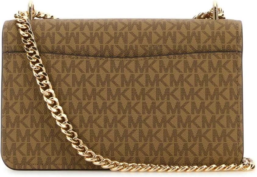 Michael Kors Claire Canvas Schoudertas Brown Dames