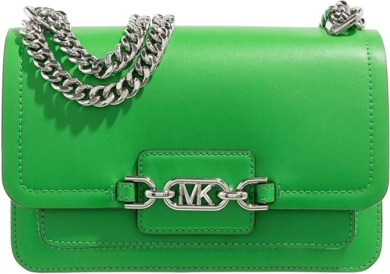 Michael Kors Groene Leren Schoudertas met MK Logo Detail Green Dames - Foto 2