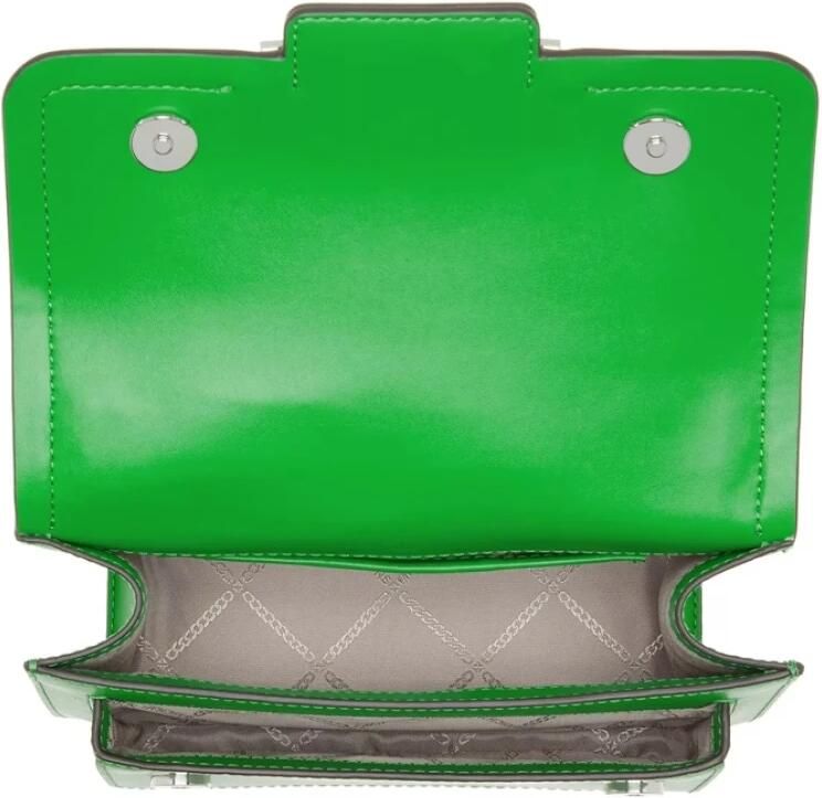 Michael Kors Groene Leren Schoudertas met MK Logo Detail Green Dames - Foto 4