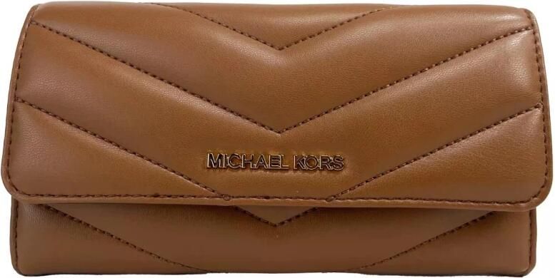 Michael Kors Elegante Lederen Drievoudige Portemonnee Brown Dames - Foto 3