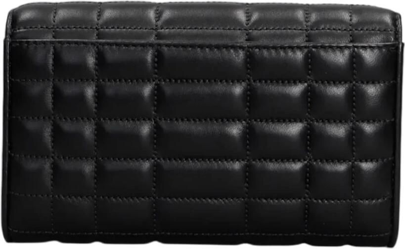 Michael Kors Zwarte Leren Schoudertas Flap Sluiting Black Dames - Foto 10