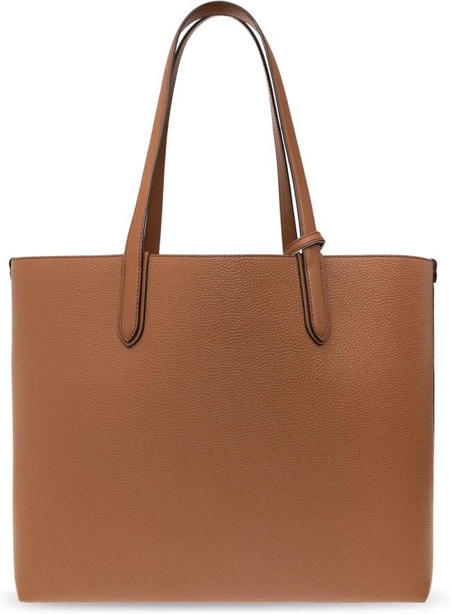 Michael Kors Bruine schoudertas van pebbled leer met bijpassende clutch Brown Dames