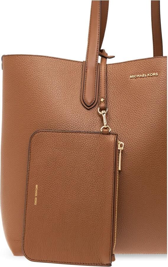 Michael Kors Bruine schoudertas van pebbled leer met bijpassende clutch Brown Dames - Foto 5