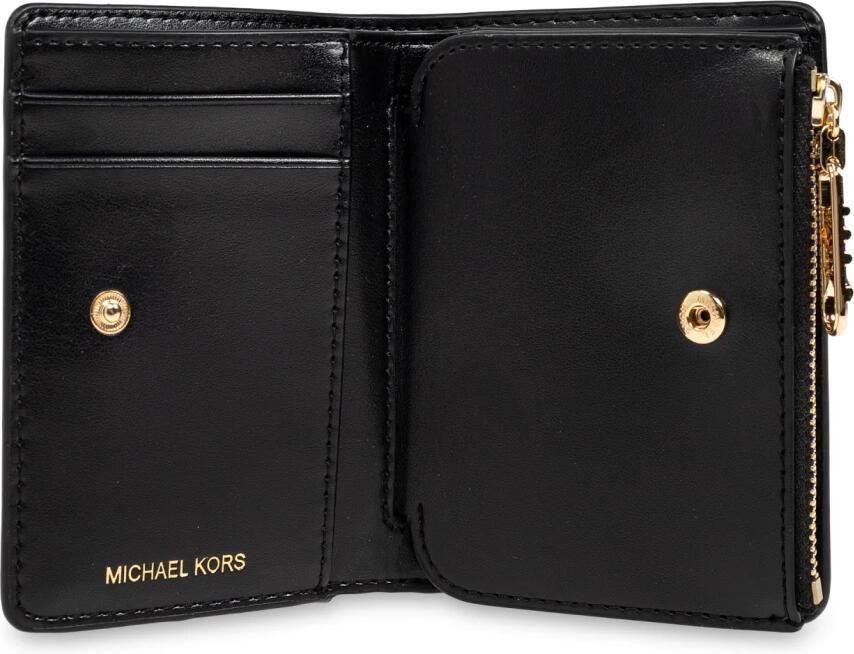 Michael Kors Portemonnee van Gelaagd Leder met Druksluiting Black Dames - Foto 5