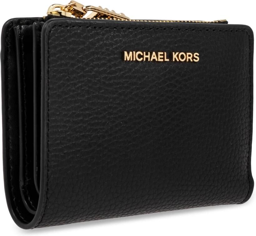 Michael Kors Portemonnee van Gelaagd Leder met Druksluiting Black Dames - Foto 2