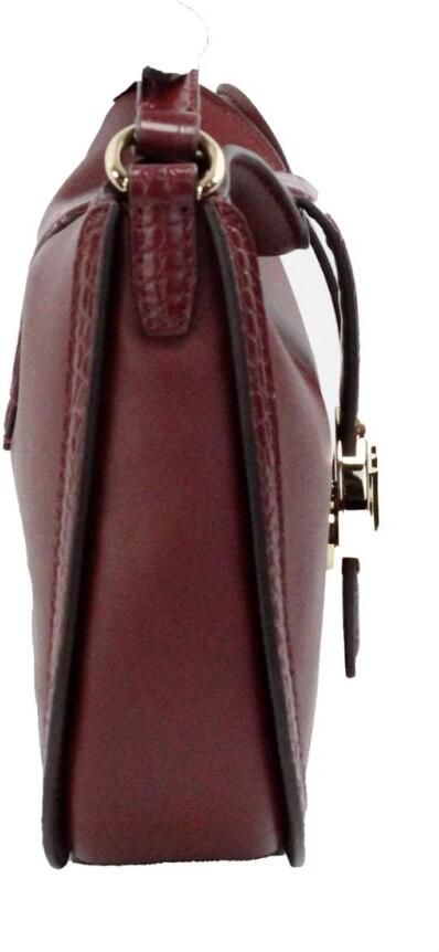 Michael Kors Gabby Kleine Donker Kersenkleurige Foldover Hobo Crossbody Tas Brown Dames - Foto 2