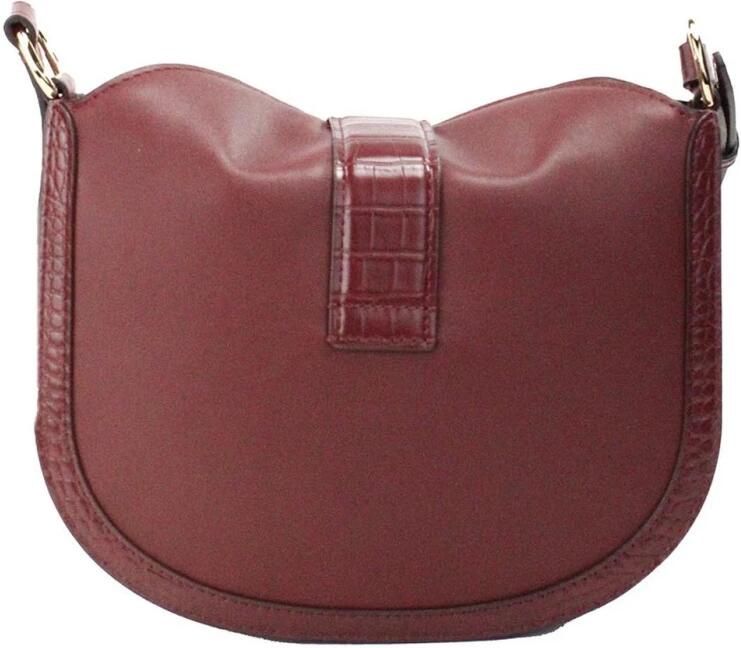 Michael Kors Gabby Kleine Donker Kersenkleurige Foldover Hobo Crossbody Tas Brown Dames