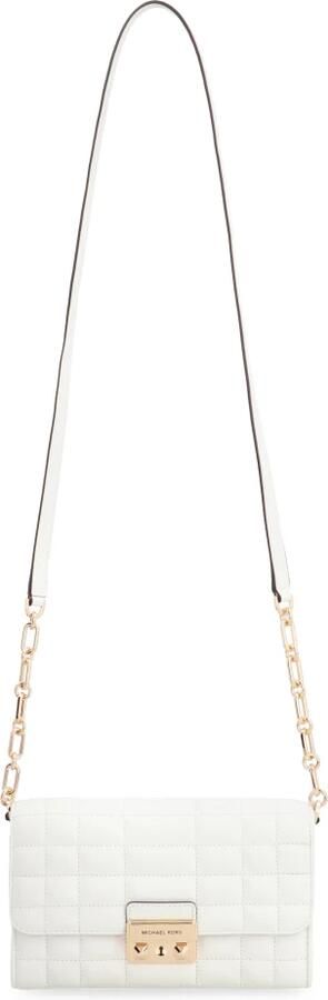 Michael Kors Gewatteerde Leren Portemonnee met Ketting White Dames - Foto 5