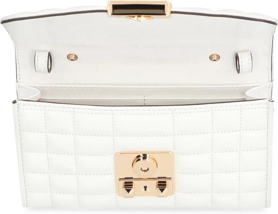Michael Kors Gewatteerde Leren Portemonnee met Ketting White Dames - Foto 2
