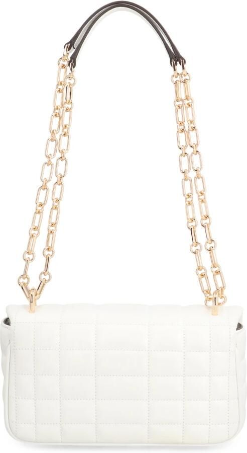 Michael Kors Gewatteerde leren schoudertas met ketting White Dames - Foto 6