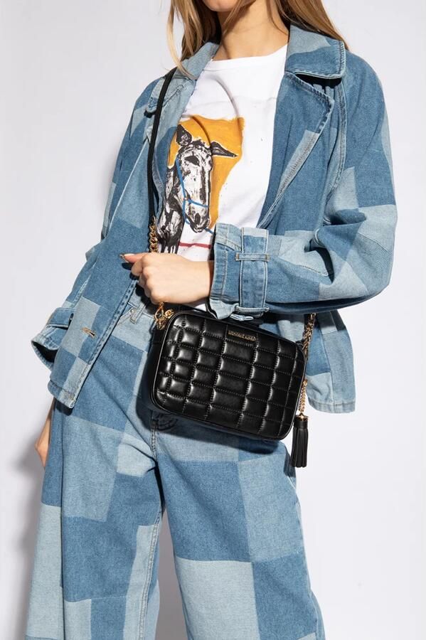 Michael Kors Jet Set Medium Quilted Leather Crossbody Bag Black Dames - Foto 4