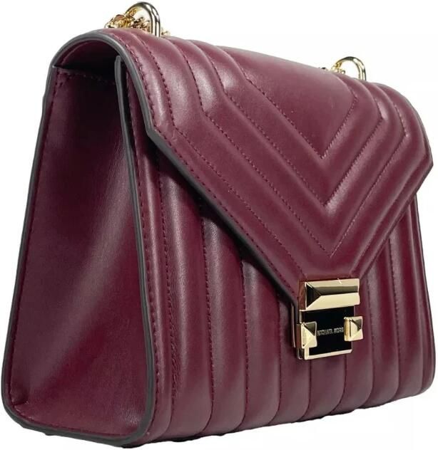 Michael Kors Gouden Ketting Crossbody Flap Tas Red Dames - Foto 2