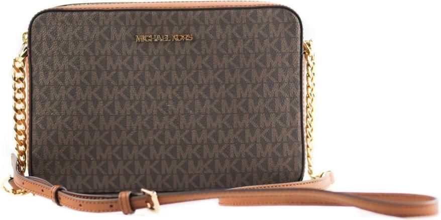 Michael Kors Grote East West Crossbody tas Brown Dames
