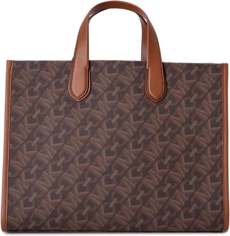 Michael Kors Grote Empire Signature Logo Tote Bag Brown Dames - Foto 5