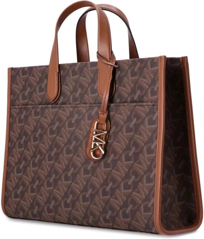 Michael Kors Grote Empire Signature Logo Tote Bag Brown Dames - Foto 6