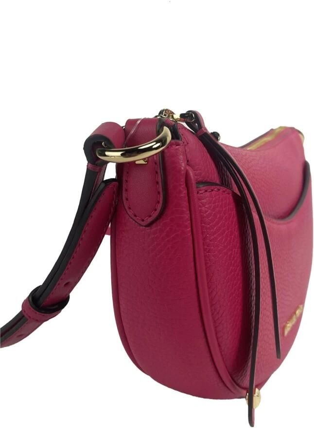 Michael Kors Halve Maan Crossbody Tas met Kaartsleuven Pink Dames