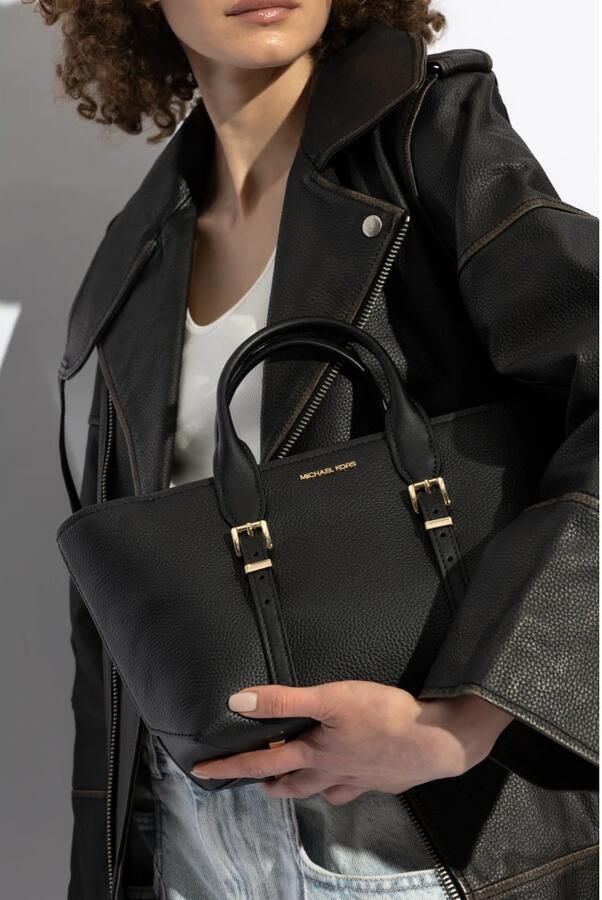 Michael Kors Handtas van gekorreld leer met afneembare schouderband Black Dames - Foto 4