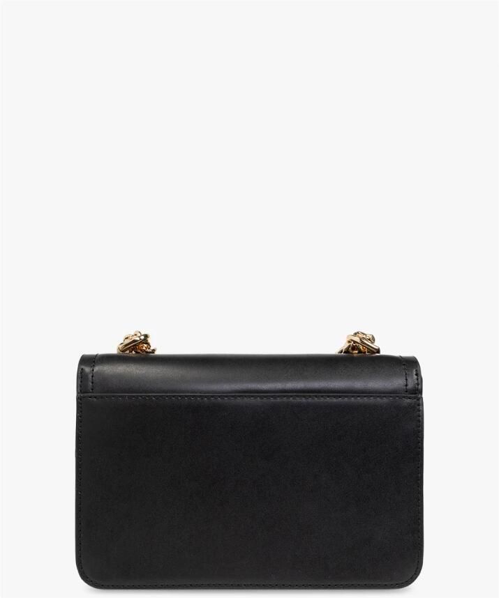 Michael Kors Zwarte leren flap tas met goudkleurige details Black Dames - Foto 3