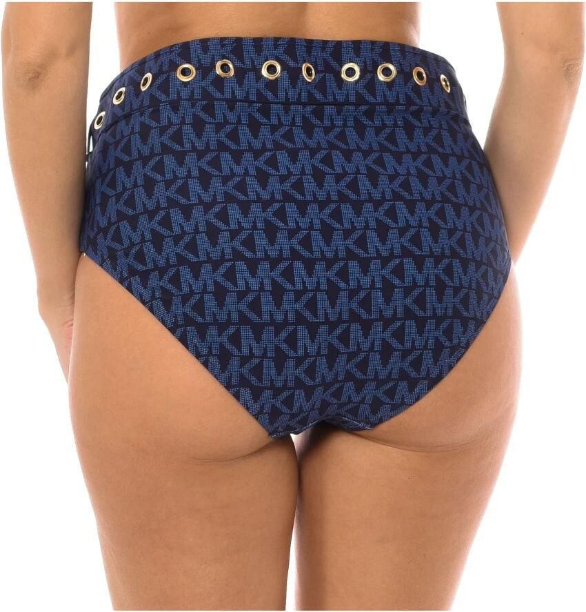Michael Kors High-Waist Bikini Bottom Blue Dames - Foto 2