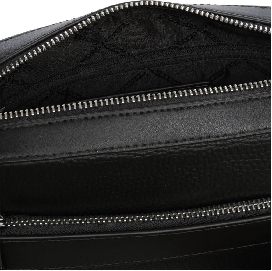 Michael Kors Hudson Utility Crossbody Tas van Pebble Leather Black Heren