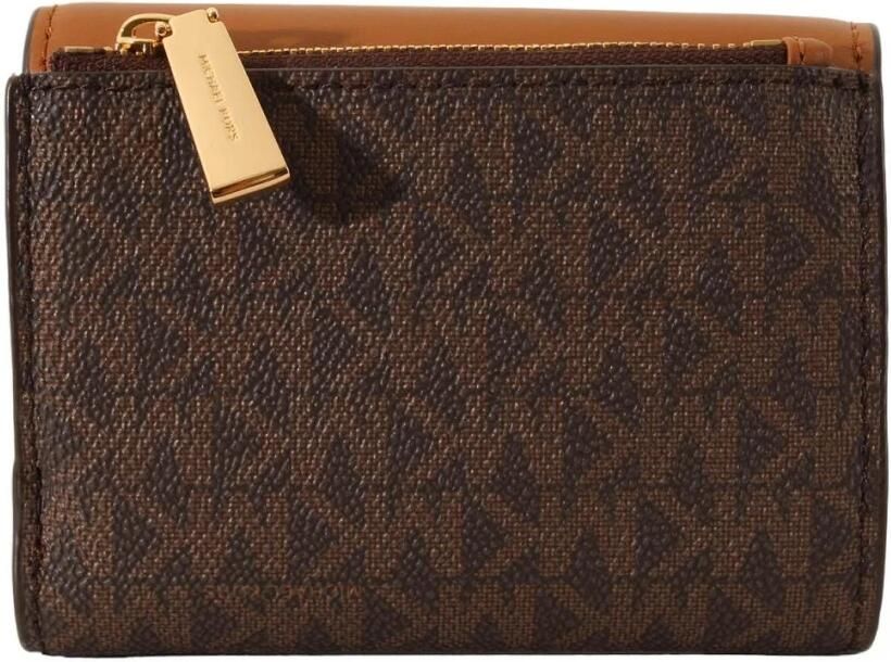 Michael Kors Leren portemonnee met drukknoop Brown Dames - Foto 3