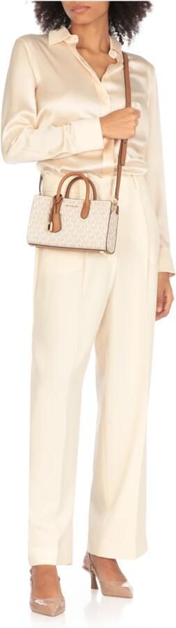 Michael Kors Ivoor Canvas Gecoate Tas Vrouw Beige Dames - Foto 7