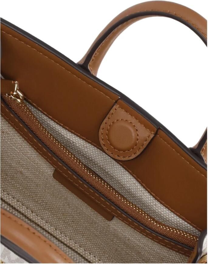 Michael Kors Ivoor Canvas Gecoate Tas Vrouw Beige Dames - Foto 2