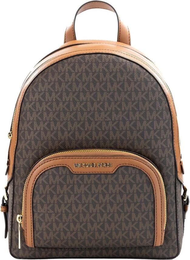 Michael Kors Jaycee Medium Zip Pocket Rugzak Brown Dames