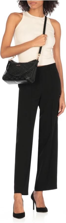 Michael Kors Hobo bags Monogram Textured Jet Set Shoulder Bag in zwart - Foto 7
