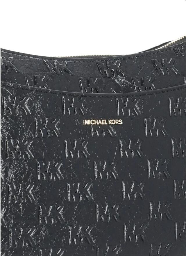 Michael Kors Hobo bags Monogram Textured Jet Set Shoulder Bag in zwart - Foto 3