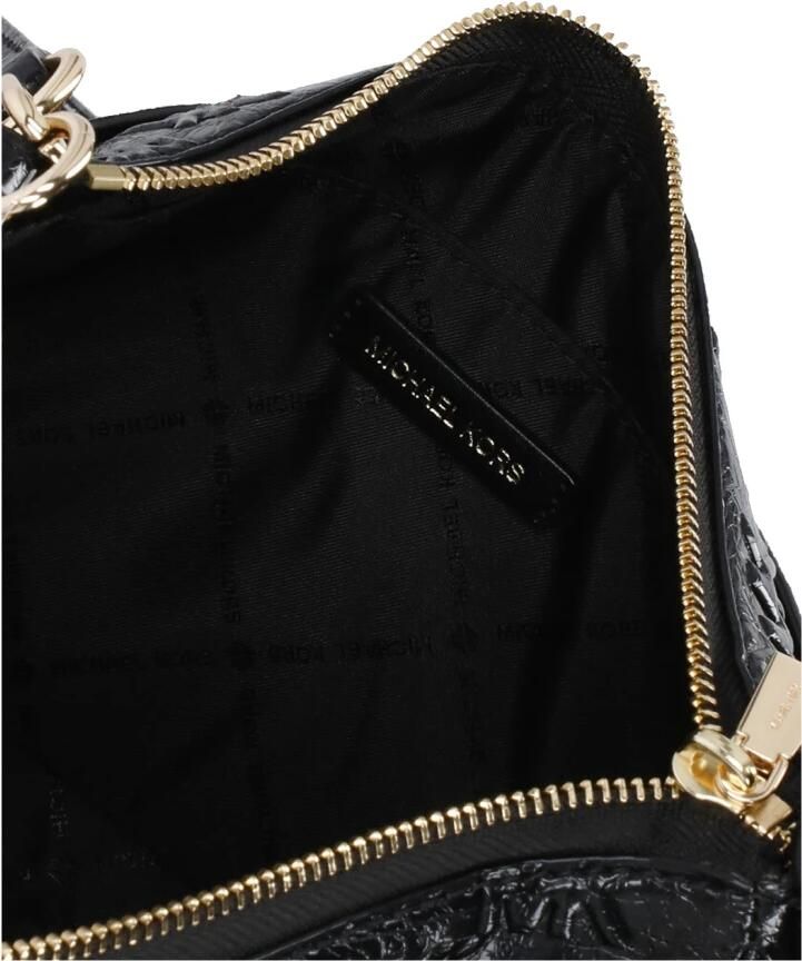 Michael Kors Hobo bags Monogram Textured Jet Set Shoulder Bag in zwart - Foto 2