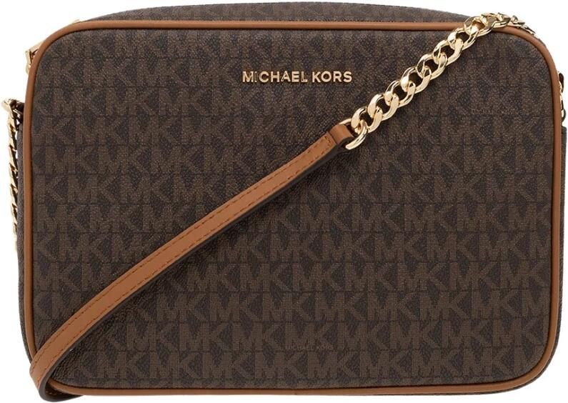 Michael Kors Bruine Coated Canvas Crossbody Tas Brown Dames - Foto 7