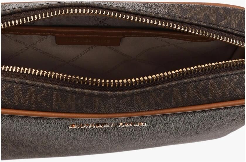 Michael Kors Bruine Coated Canvas Crossbody Tas Brown Dames - Foto 4