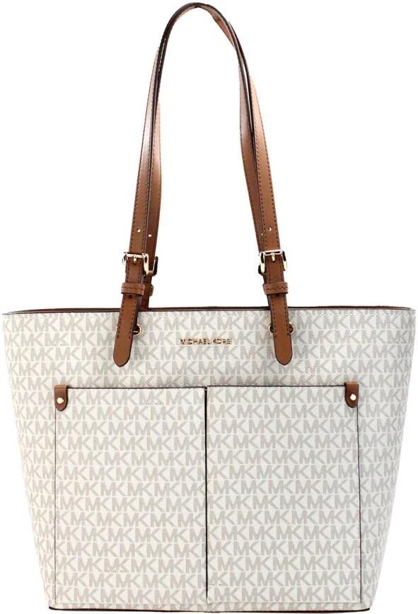 Michael Kors Jet Set Medium Double Pocket Tote Handtas Beige Dames - Foto 3