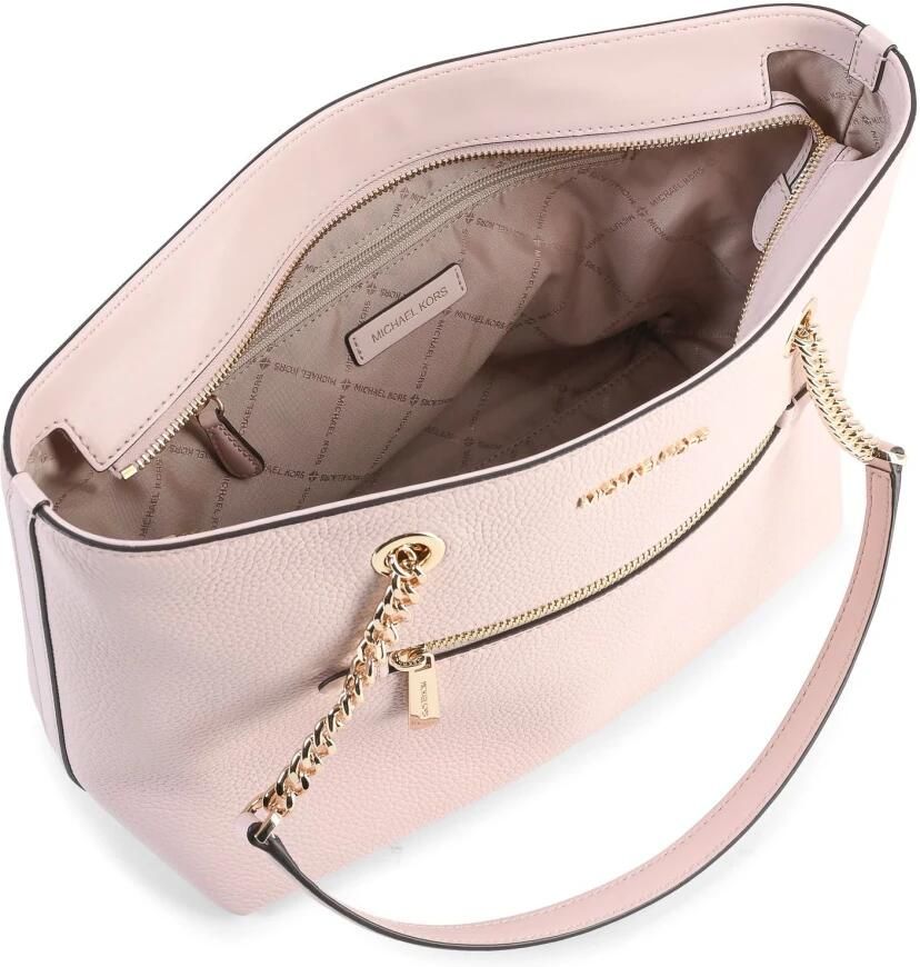 Michael Kors Jet Set Medium Front Pocket Chain Tote Bag Pink Dames