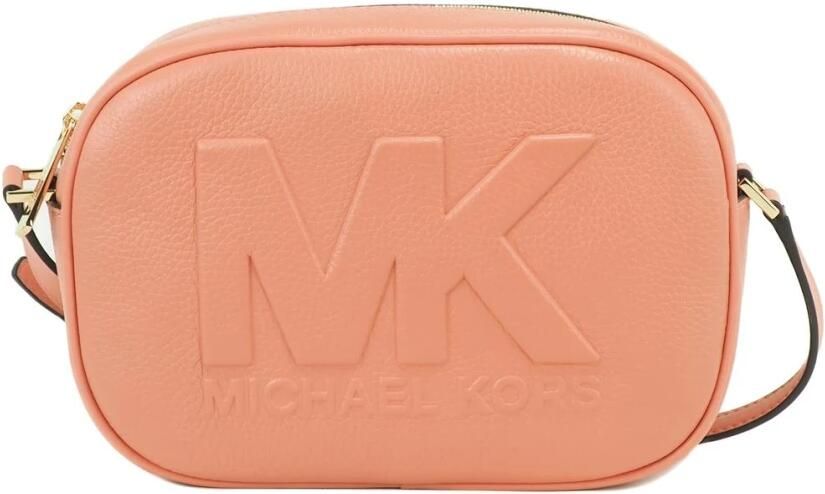 Michael Kors Jet Set Travel Medium Oval Camera Crossbody Bag Pink Dames