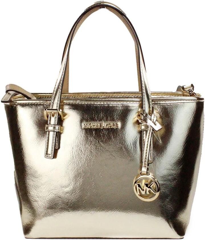 MICHAEL Kors Boodschappentas Jet Set Small Dome Boekentas Goud - Foto 3