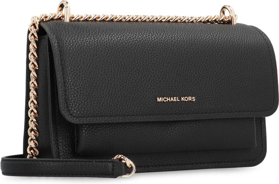 Michael Kors Leren Crossbody Tas met Kettingband Black Dames - Foto 12